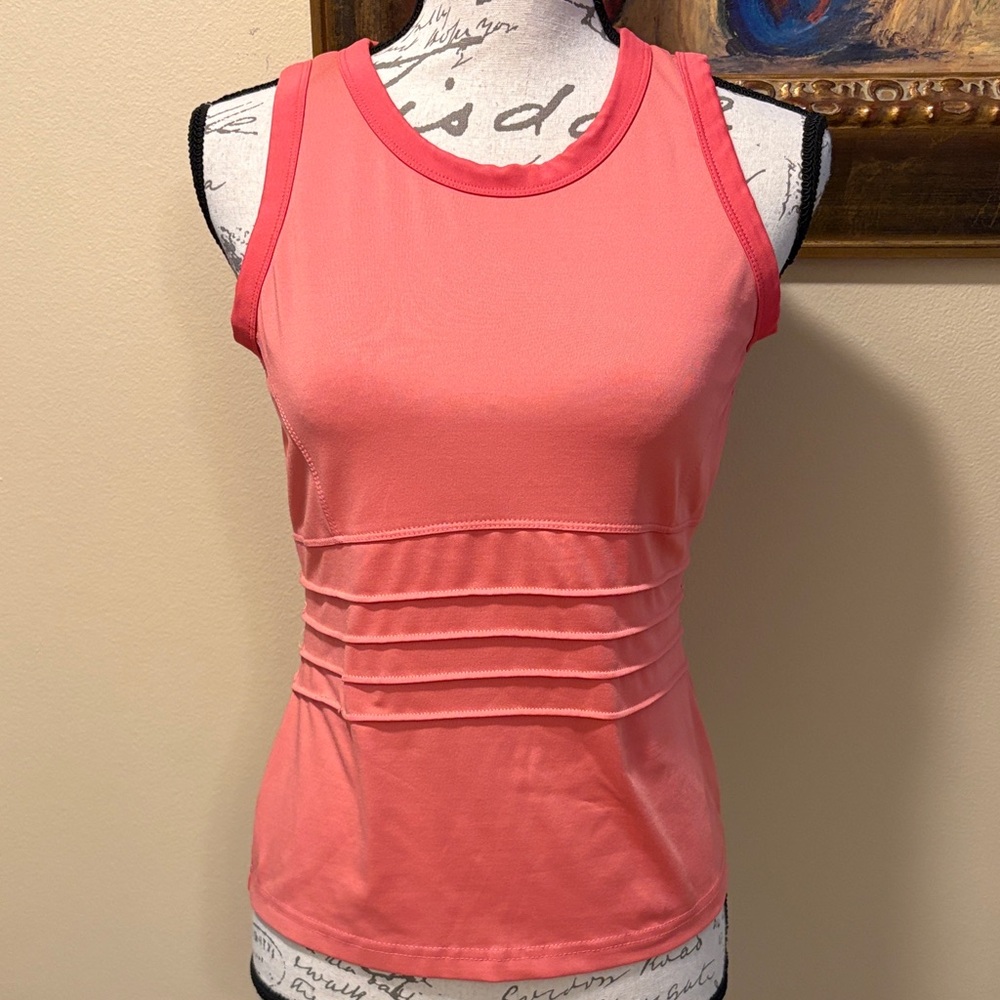 🪸Bolle Coral Colorblock Athletic Stretch Tank Top